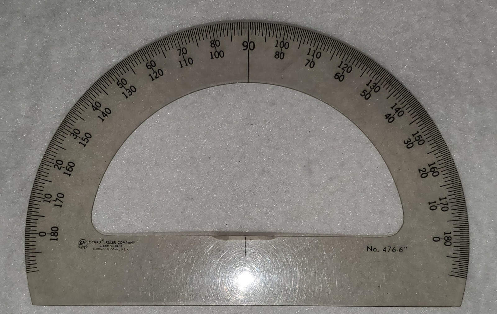 C-Thru Ruler Company 475-6″ Heavy Duty Semicircle Protractor