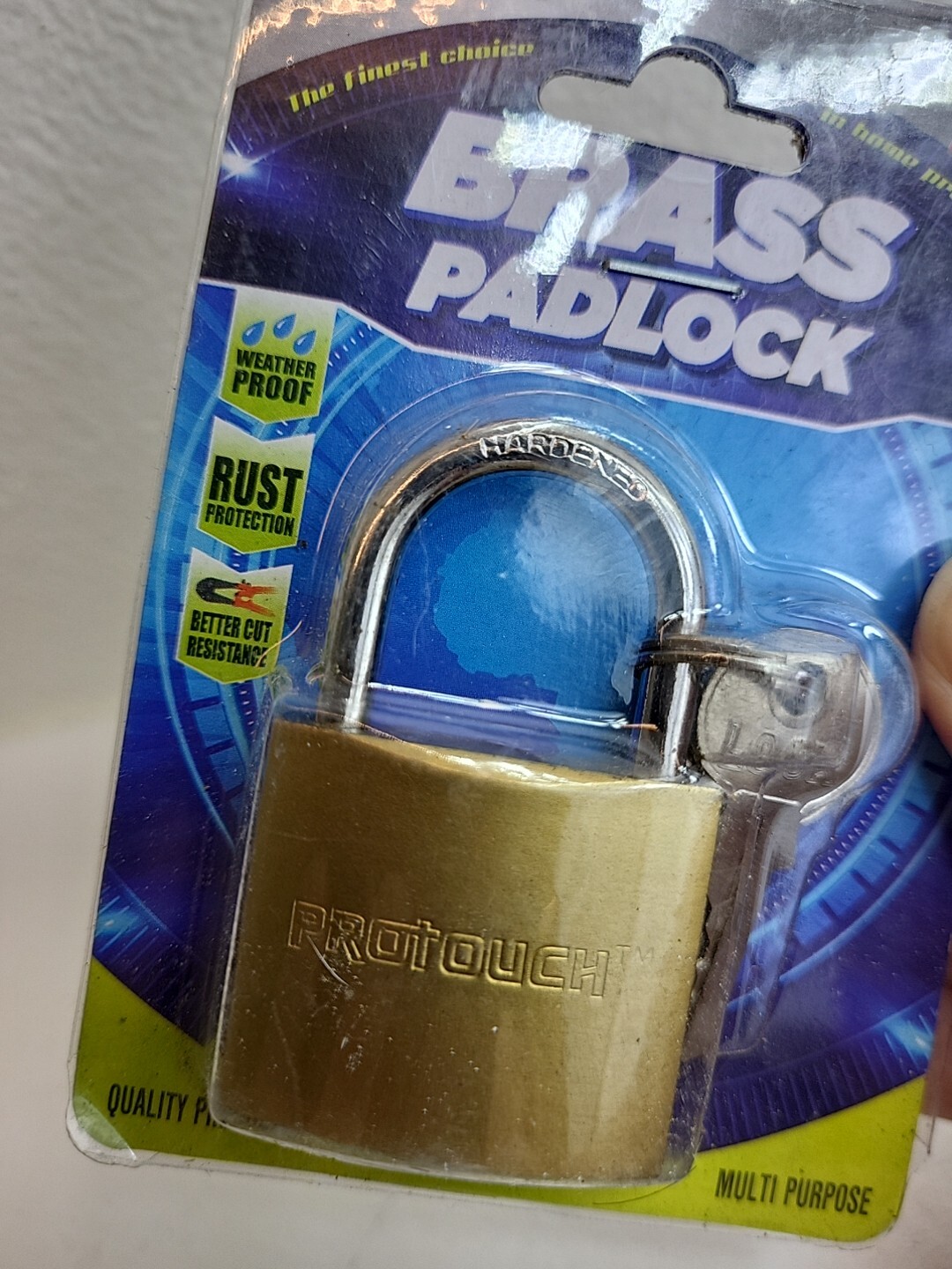 Protouch Brass Padlock 2 Keys Lock 1.5 in 38mm Wide Weather Proof New