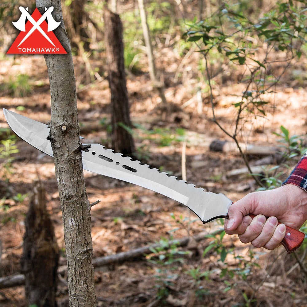 Tomahawk Razorback Machete| Full-Tang | Nylon Shoulder Sheath | 21 1/4″ Overall