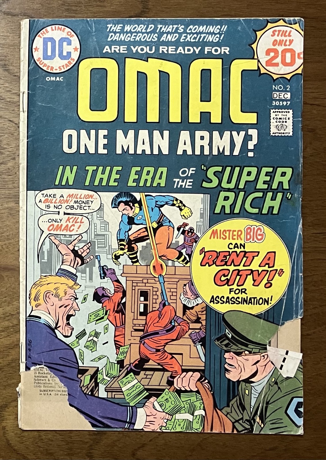 OMAC #2 DC Comics Bronze Age Jack Kirby 4th World low grade reader