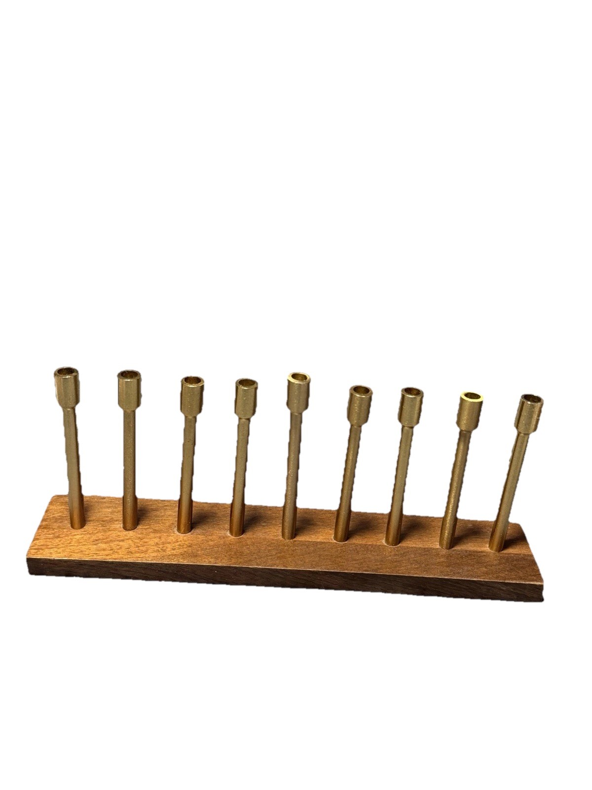Threshold Contemporary Hanukkah Menorah Gold Tone Fast Shipping! Handcrafted