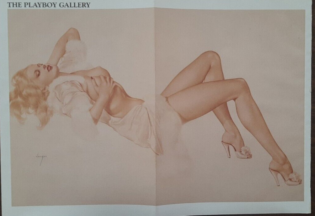 VINTAGE ALBERTO VARGAS ORIGINAL PINUP CARTOON ART – PLAYBOY GALLERY 11 X 16 NICE