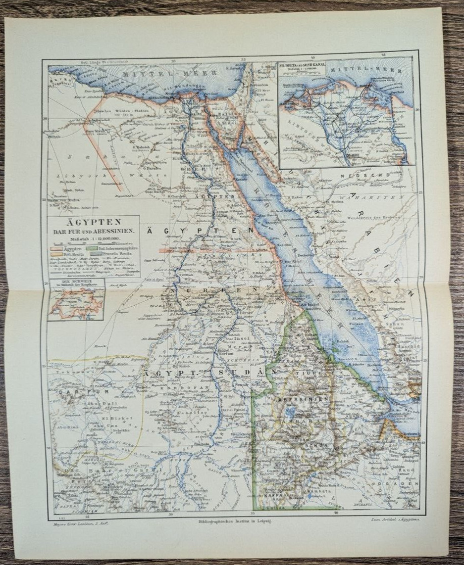 1980s Mediterranean Countries “12×9.5” Inches Germany Geography Map Italy C25-15