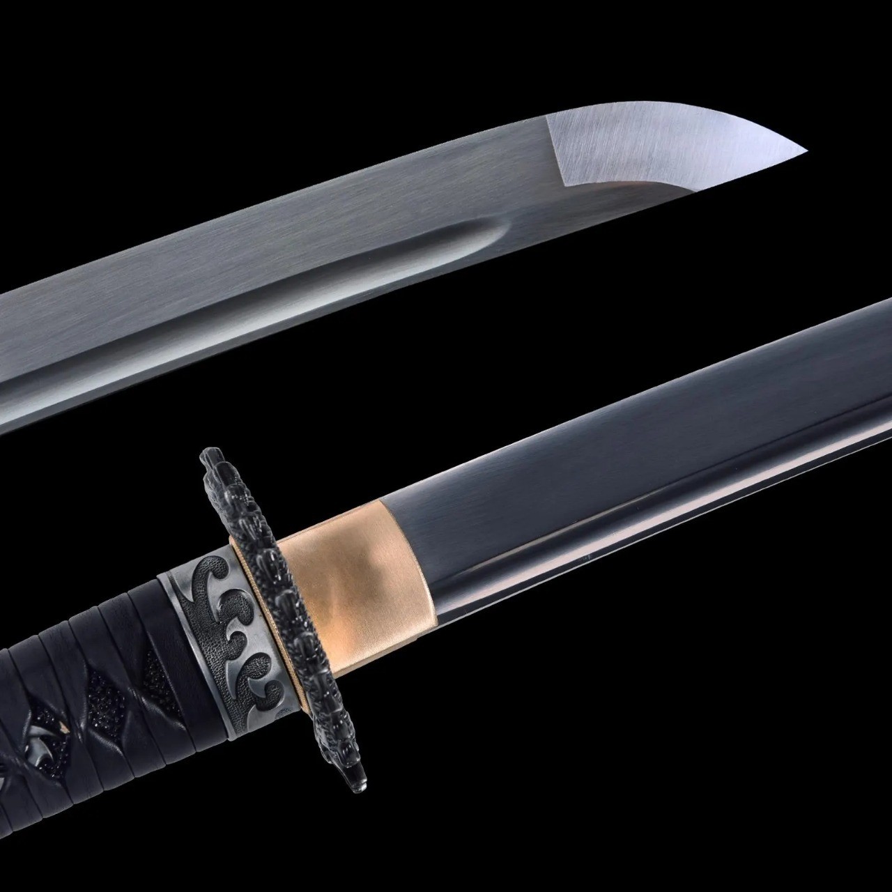 HANDMADE JAPANESE SAMURAI KATANA SWORD DAMASCUS FOLDED STEEL SHARP FULL TANG