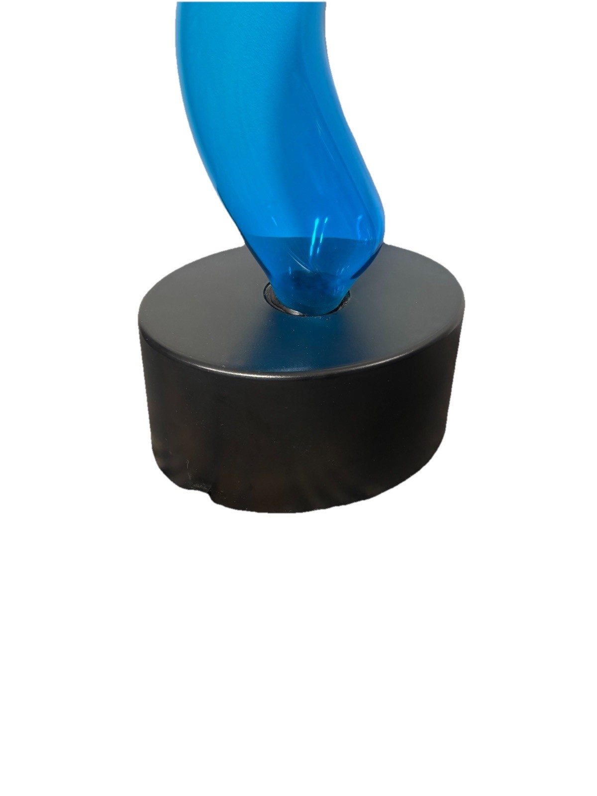 Lumisource Electra Sculptured Twisted Art Lamp Glass Plasma Light Blue *video*