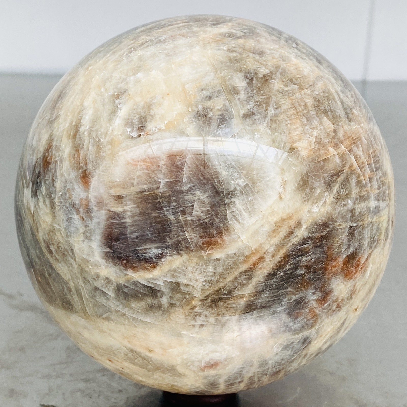 Natural Gray moonstone sphere quartz Crystal ball Healing 3800G (8.37LB)