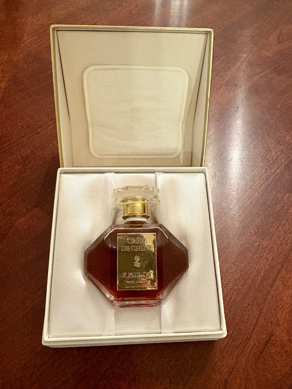 Vintage F. Milot Crepe de Chine 1 oz Perfume Splash – NIB- Absolutely Stunning!