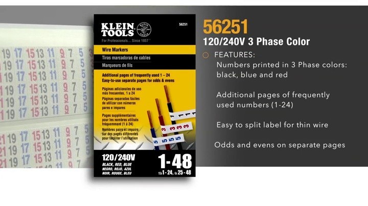 Wire Marker Book for Cable Management – Electric Panel Organization Labels 1-48