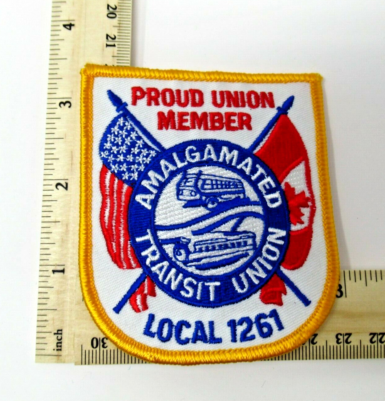 Amalgamated Transit Union Patch Local 1261 Bus Rail Proud Member Vintage Sew On