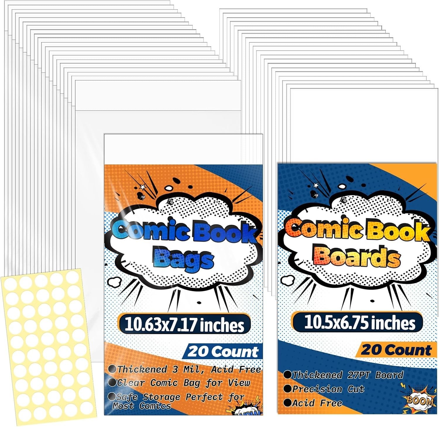 20ct Comic Book Bags and Boards with Acid-Free Protection for Collectors