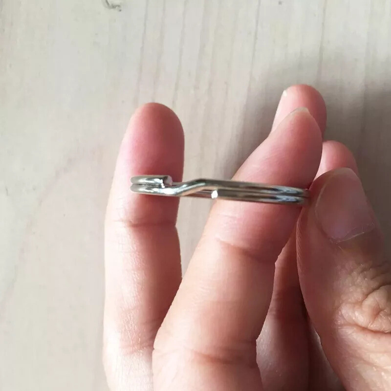 100/200pcs Stainless Steel Split Key Ring Keychain Round Double Loops Jump Rings