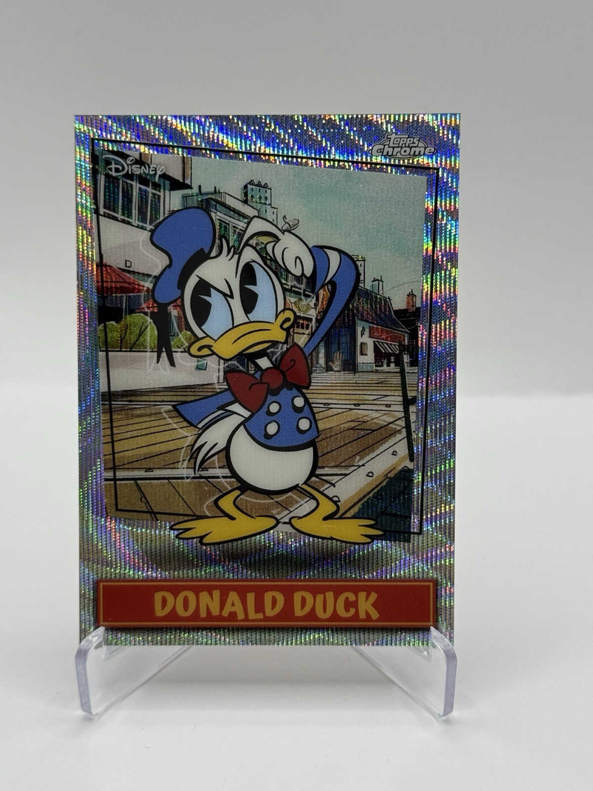 Topps 2026 Disney Neon Chrome Thinking Donald Duck #MSSP-10 short print