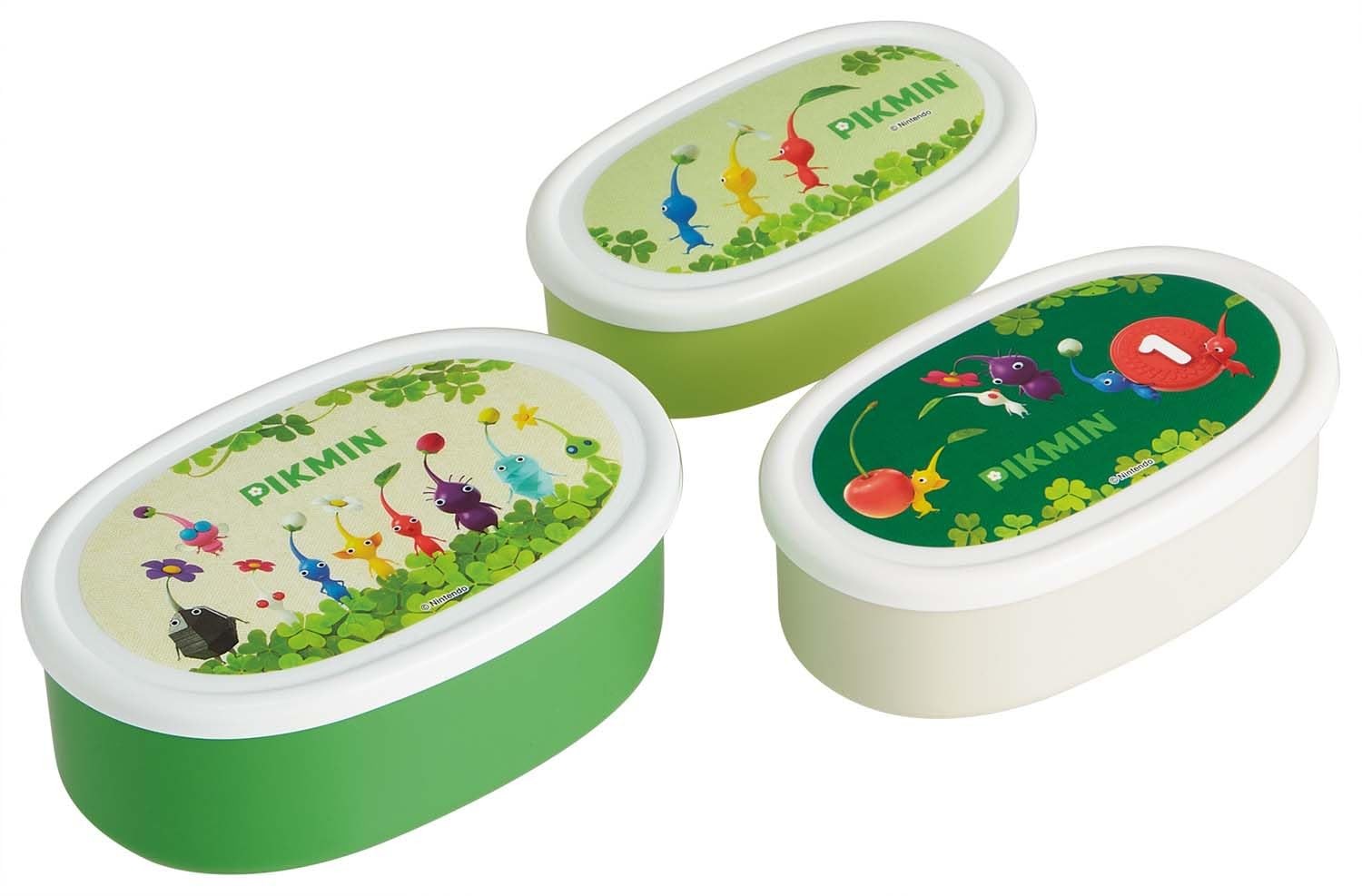 Skater Bento lunch box Plastic Storage container 3P set Pikmin SRS3SAG-A 61