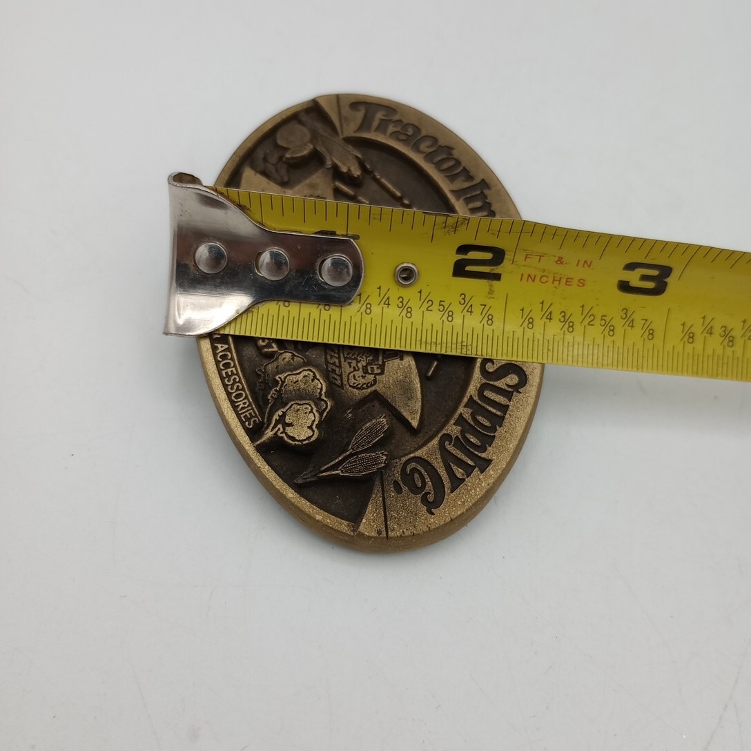 Vtg Tisco Tractor Implement Supply Co 60 Years Brass Belt Buckle Limited Edition