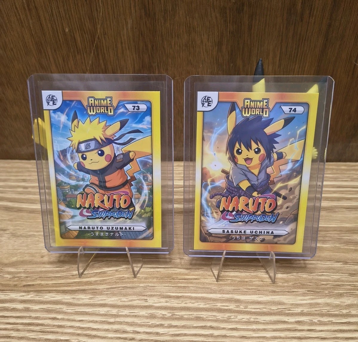 Pikachu Cosplay – Naruto Complete 12 Card Subset – Refractive Holo – NM
