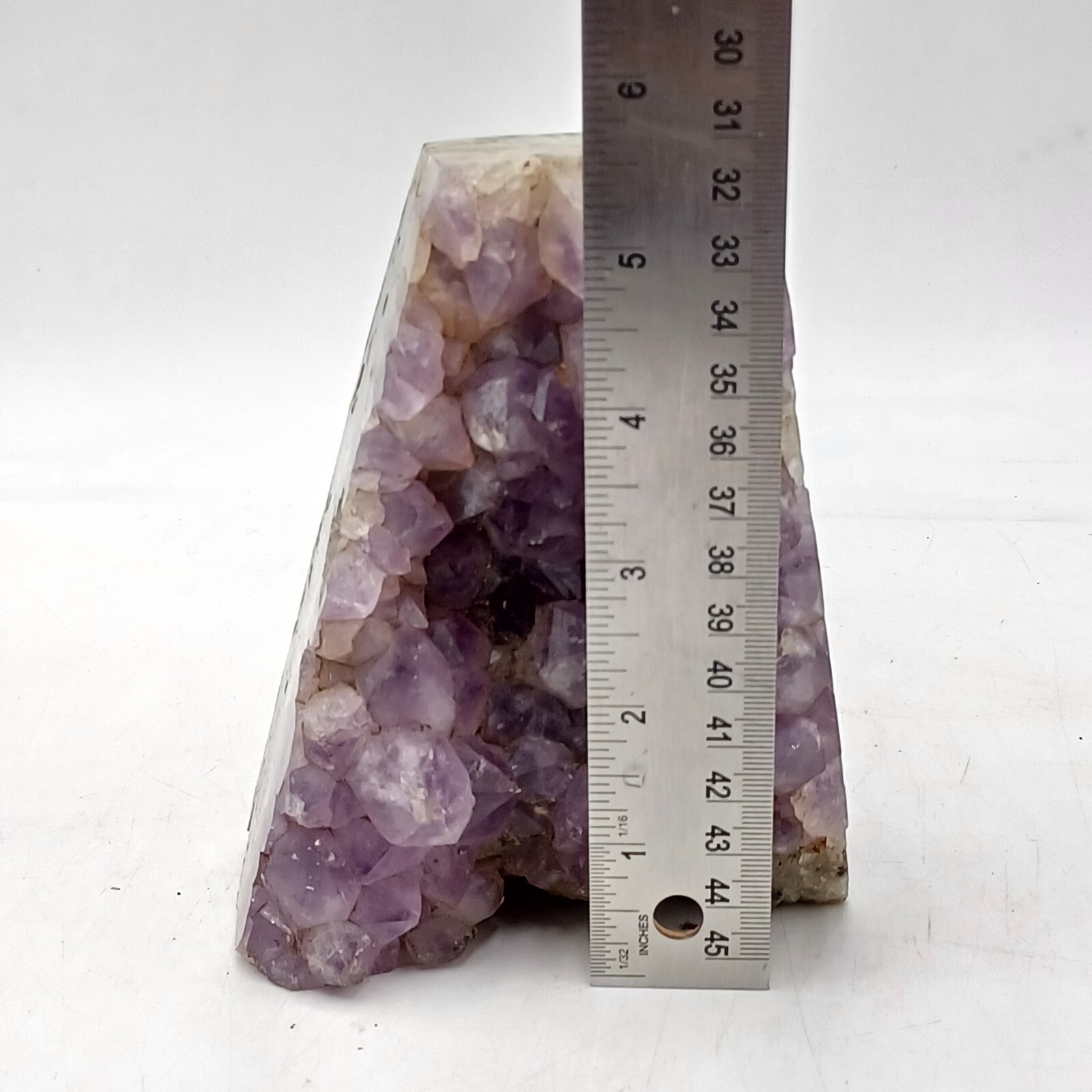 Amethyst Crystal Geode Cluster 3.2 Pounds and 5.5 inches tall. Pre-owned