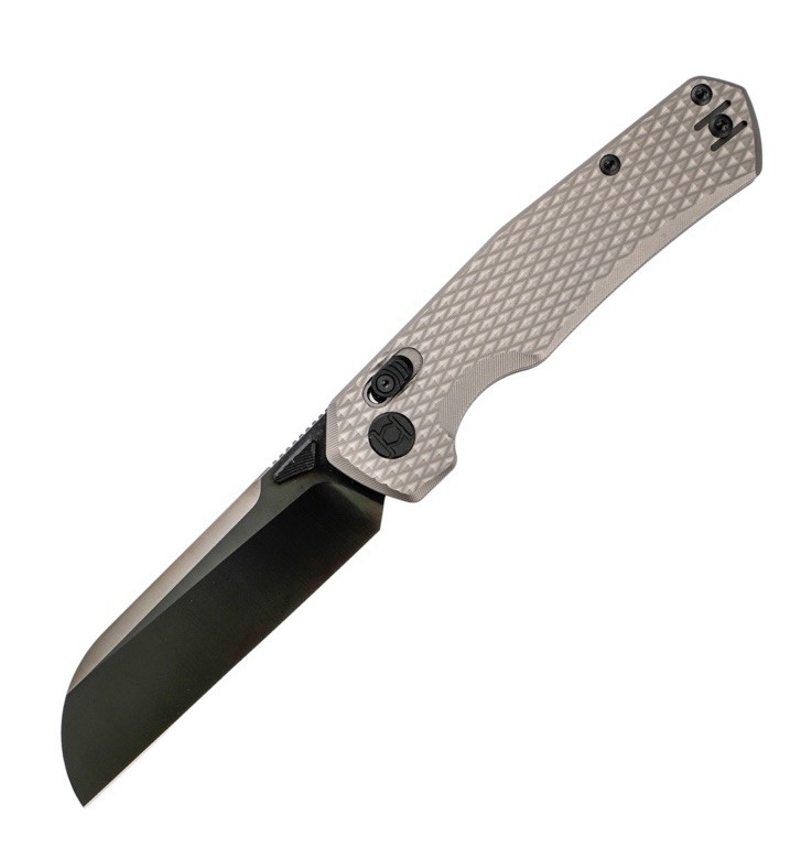Kunwu Chad XT R-Tux w/ Gray Diamond Titanium Handle & Black DLC PM60 Blade