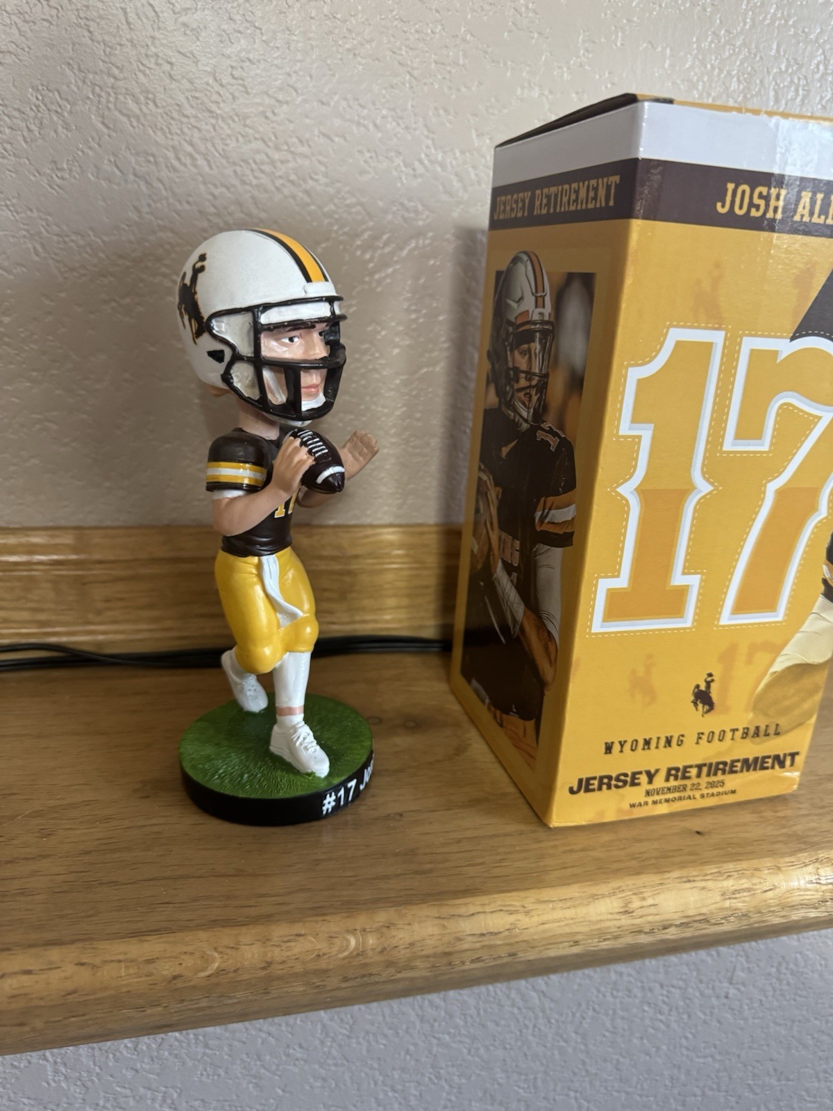 Josh Allen Wyoming Jersey Retirement Bobblehead Nov 22, 2025.