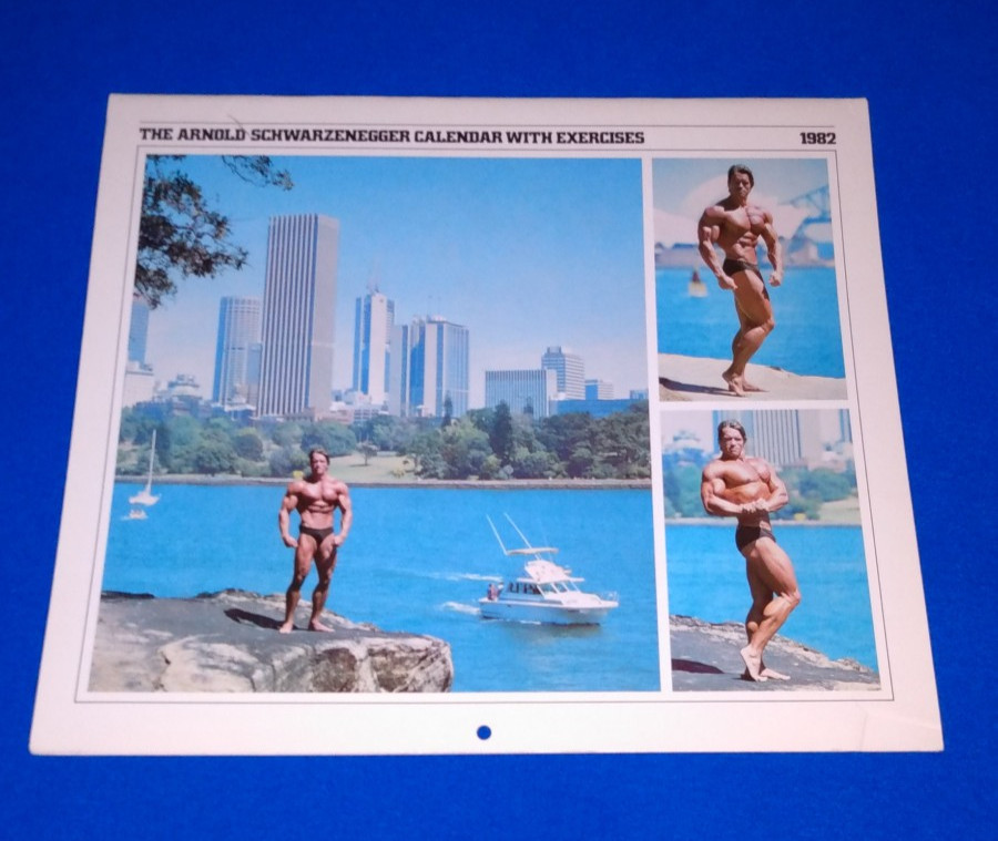 Arnold Schwarzenegger Calendar 1982 Vintage Bodybuilding Unmarked Works For 2027