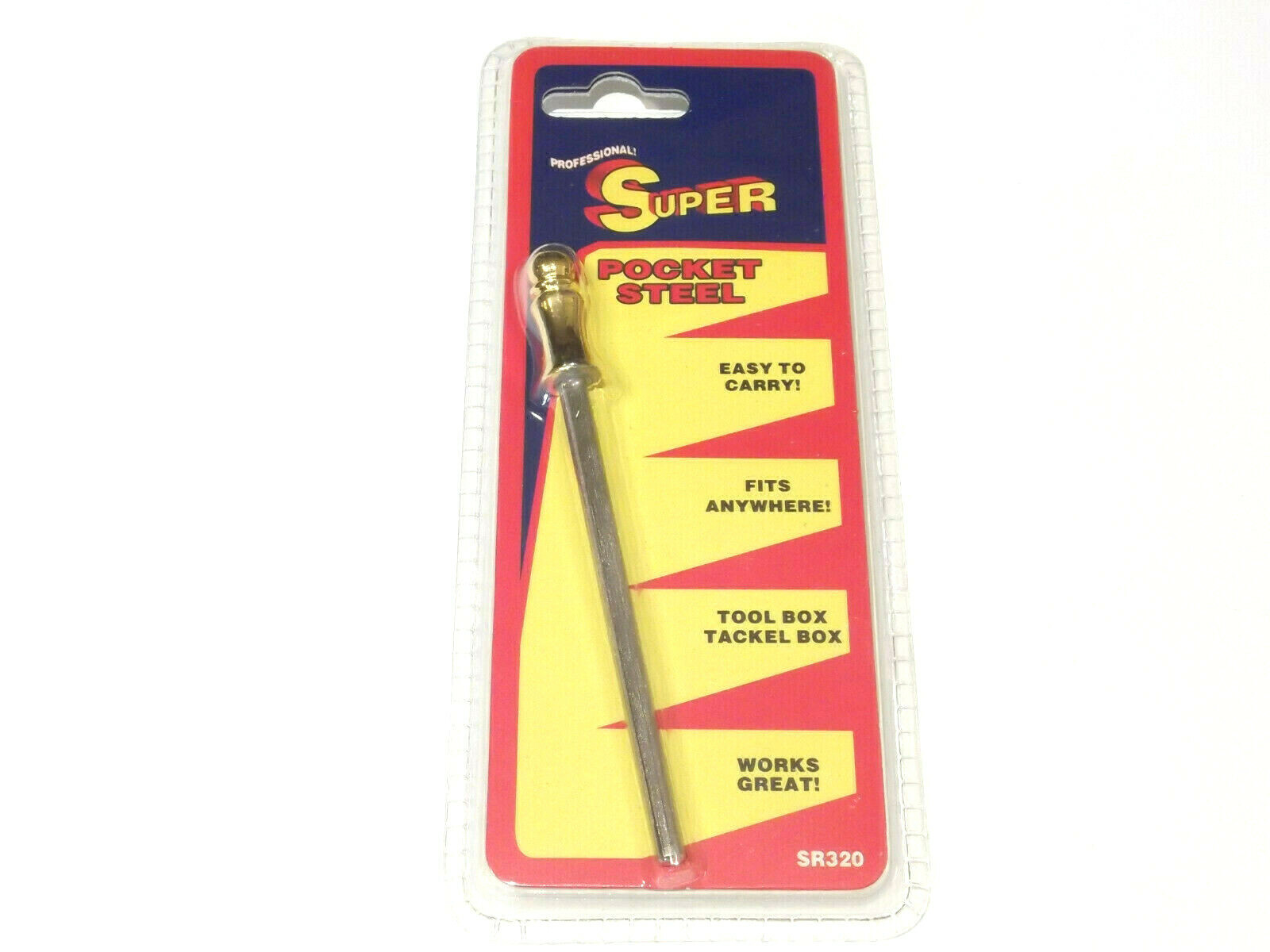 SUPER SR320 Mini Pocket Knife Sharpening Steel Rod 3 3/4″ overall NEW!