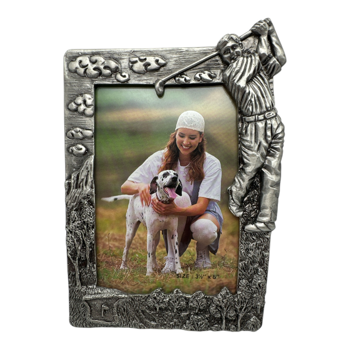 Golf Theme Metal Pewter Photo Frame 3.5×5″ Picture Grove Park Inn New in Box