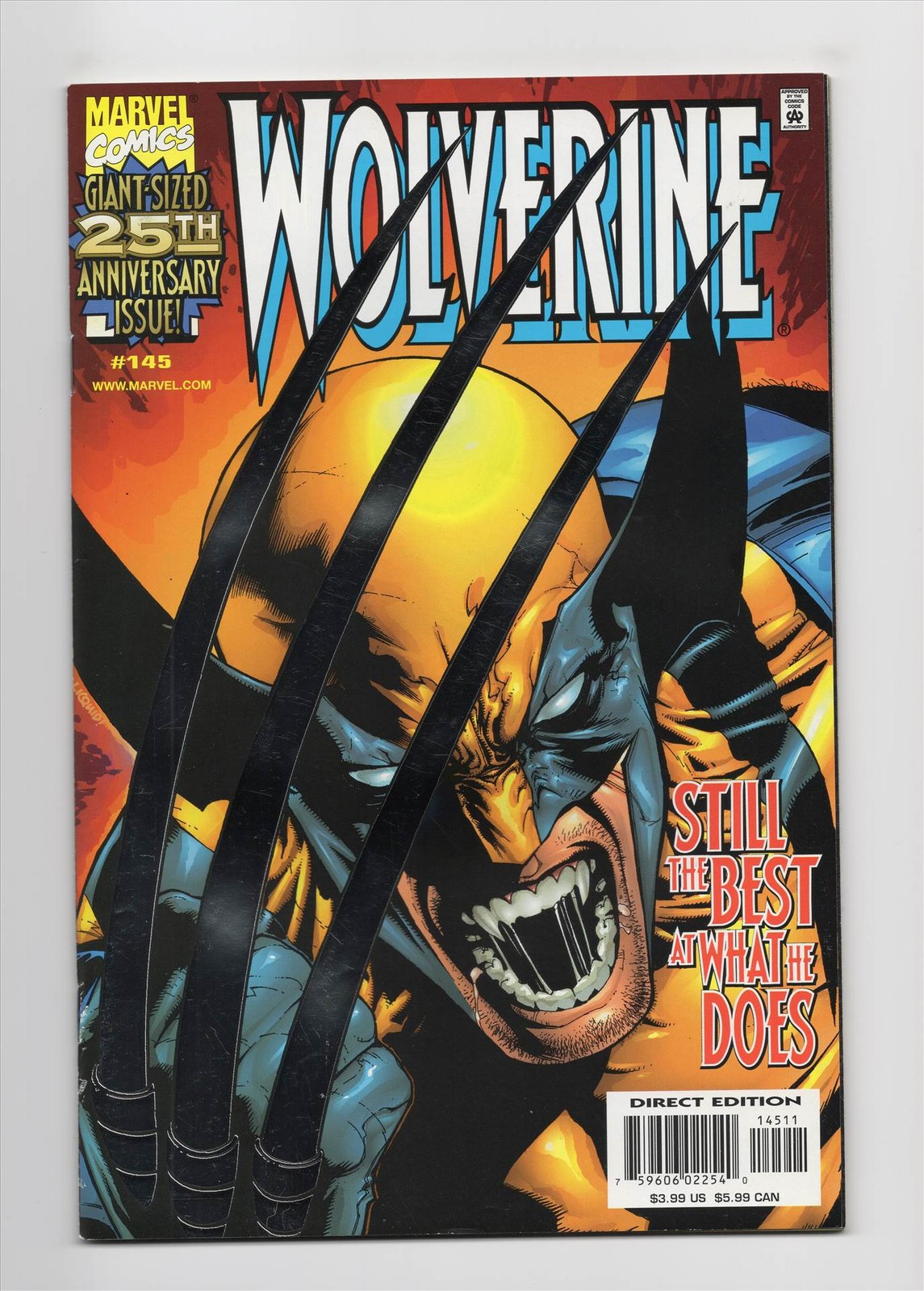 Wolverine #145 NM 1999 Silver Foil Enhanced Cover Marvel Comics