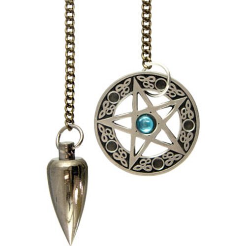 Kheops International – Metal Pendulum with Pentacle Cone Brushed Metal