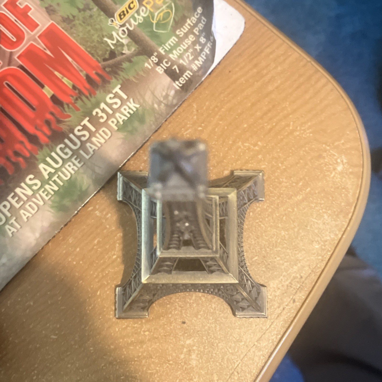 Gray Matte Metal Eiffel Tower Figurine Paris Landmark Architecture Decor