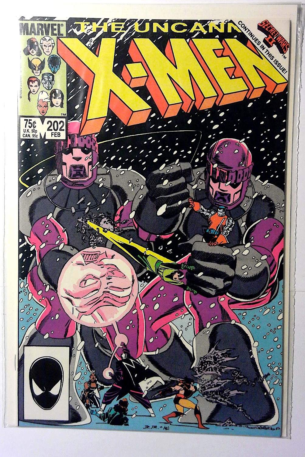 Uncanny X-Men #202 1986 Marvel Cyclops Wolverine Colossus Nightcrawler Comic