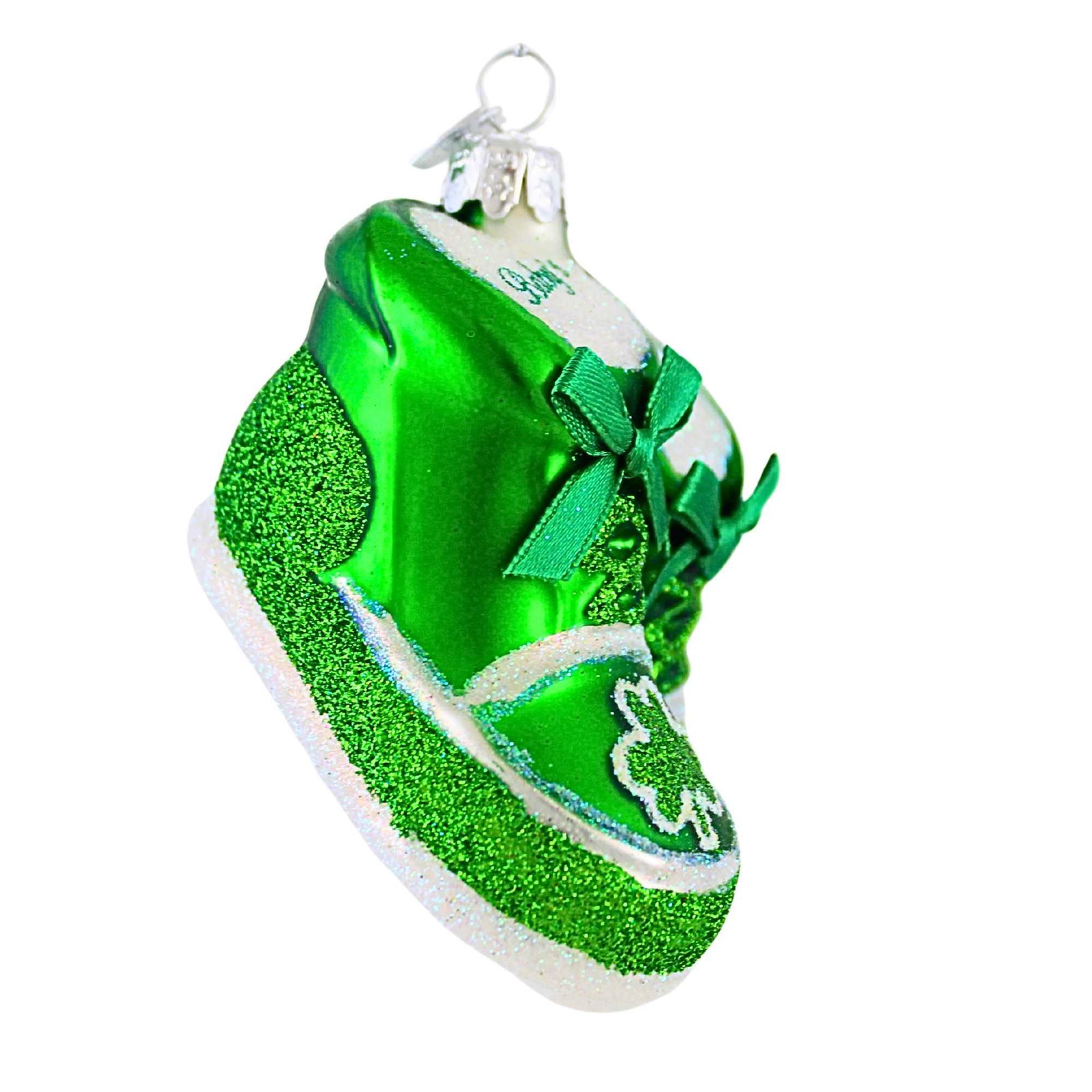 Noble Gems Irish Baby Shoe Glass Saint Particks First Xmas Decorative Hanging