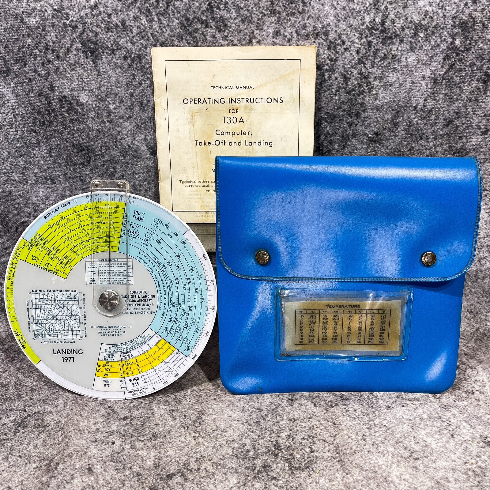 Felsenthal TYPE CPU-83A/P Flight Computer 1971 TAKE-OFF LANDING Hercules C-130A￼
