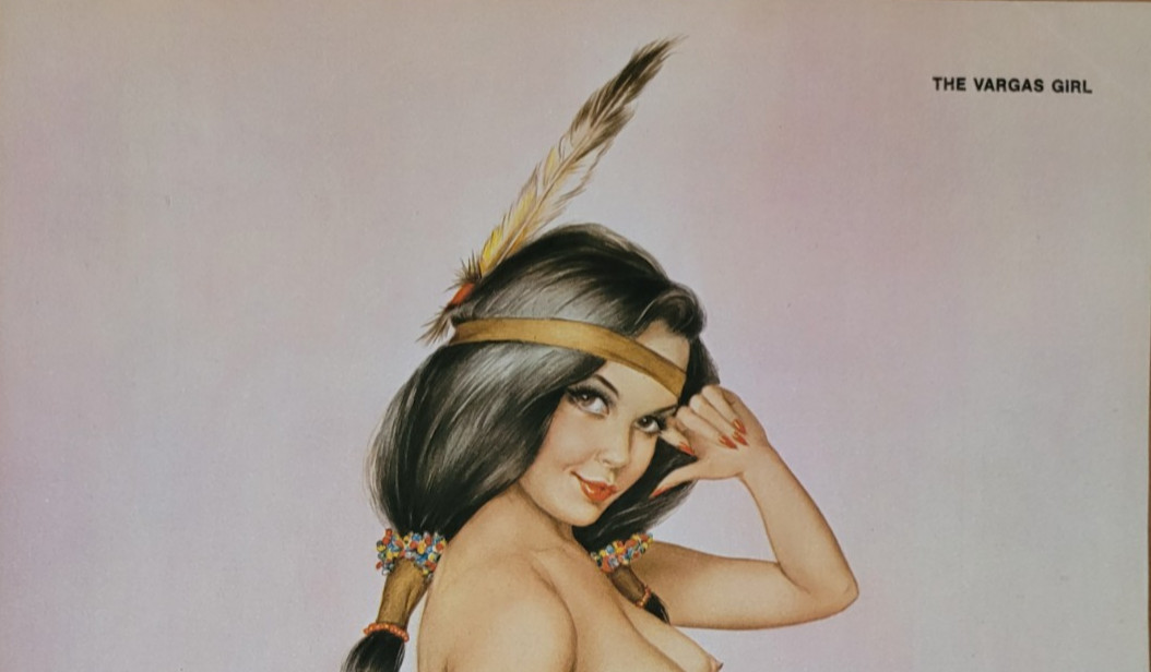 VINTAGE ALBERTO VARGAS ORIGINAL PINUP CARTOON ART – BUREAU OF INDIAN AFFAIRS?