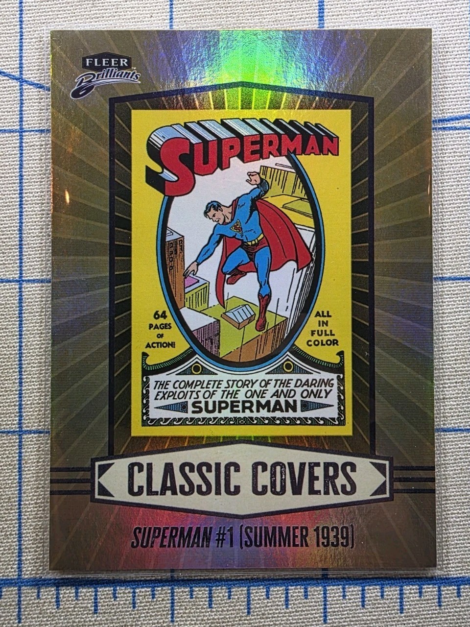 Fleer Brilliants – Superman #1 CC-2 – Classic Covers – DC Comics Card