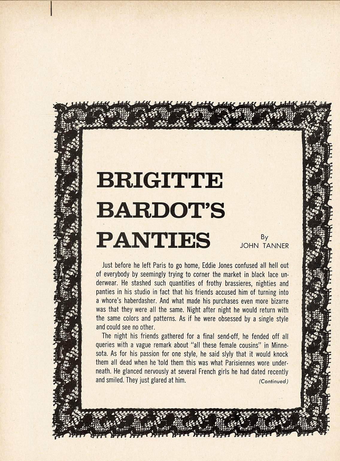 Black Lace Volume 1 Issue 1 First Issue 1961 Pinups Beautiful Women Stories