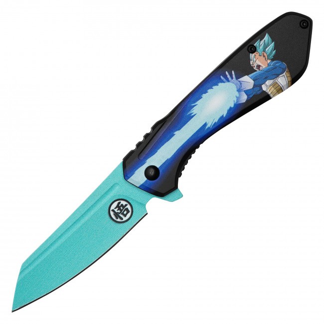 7.75″ Vegeta Dragon Ball Super Spring Assisted Folding Pocket Knife EDC