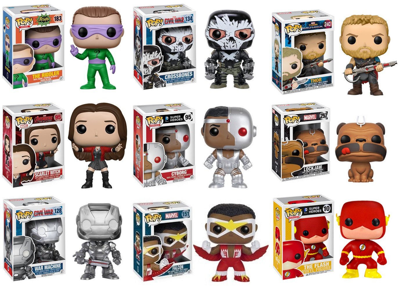 Funko POP! DC and Marvel Superhero Mystery Pack – 6 Random Funko POPs! All Comic