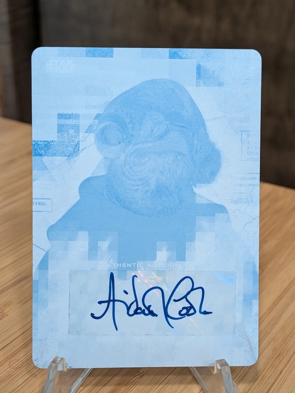 2016 Star Wars Rogue One Aidan Cook Caitken Auto Cyan Printing Plate 1/1