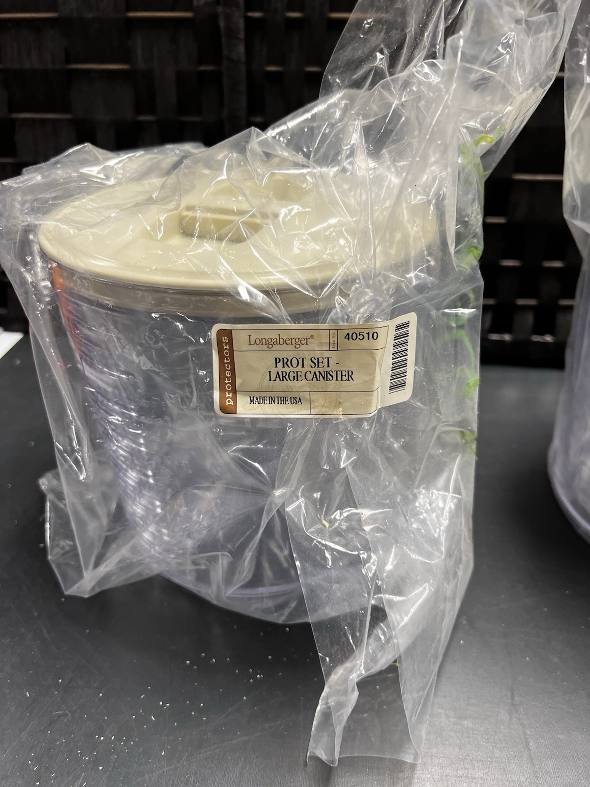 Longaberger Large Canister Basket Protector & Lid NEW 40510
