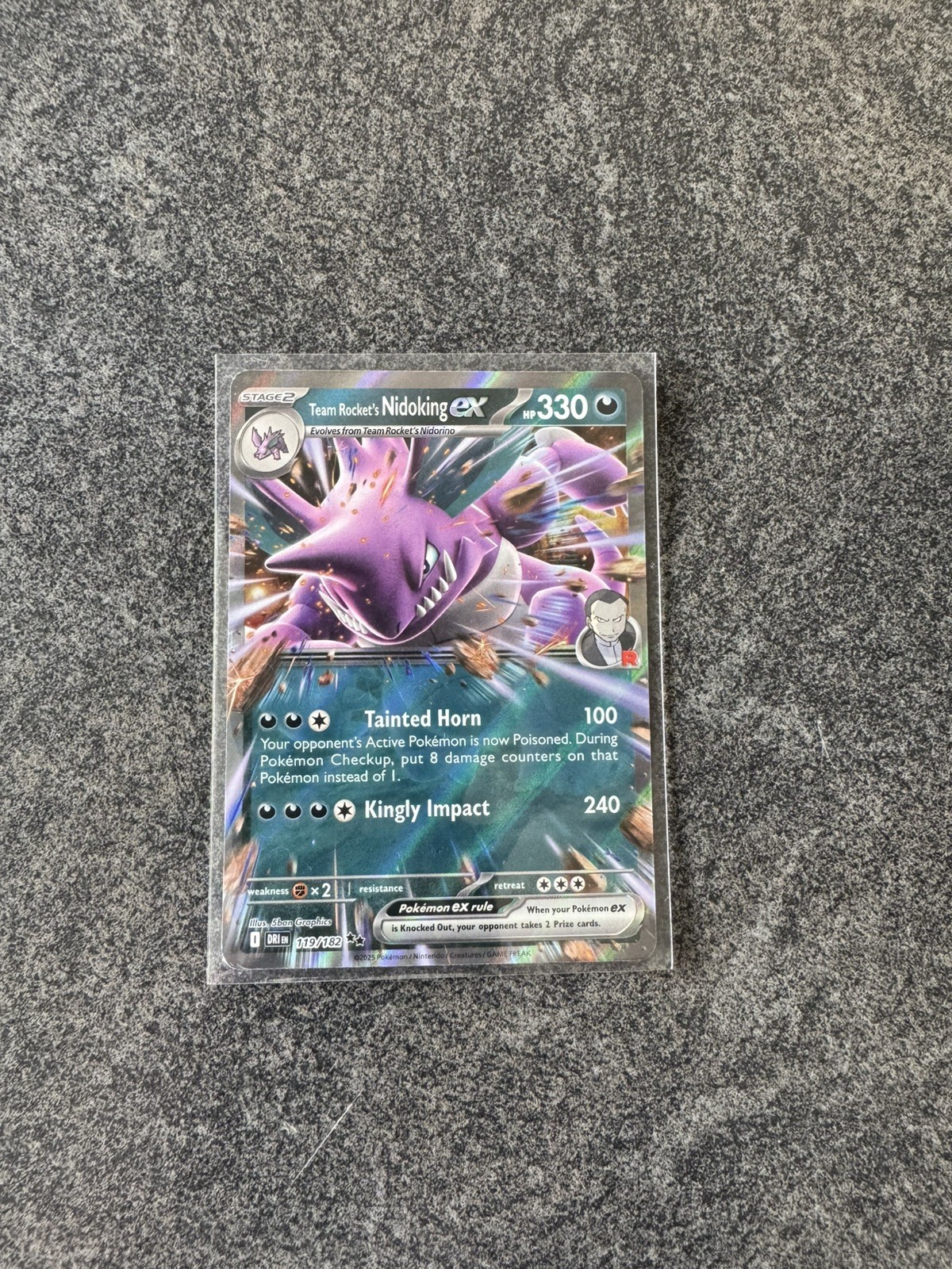 Team Rocket’s Nidoking EX 119/182 – Destined Rivals – Pokemon Card – Near Mint