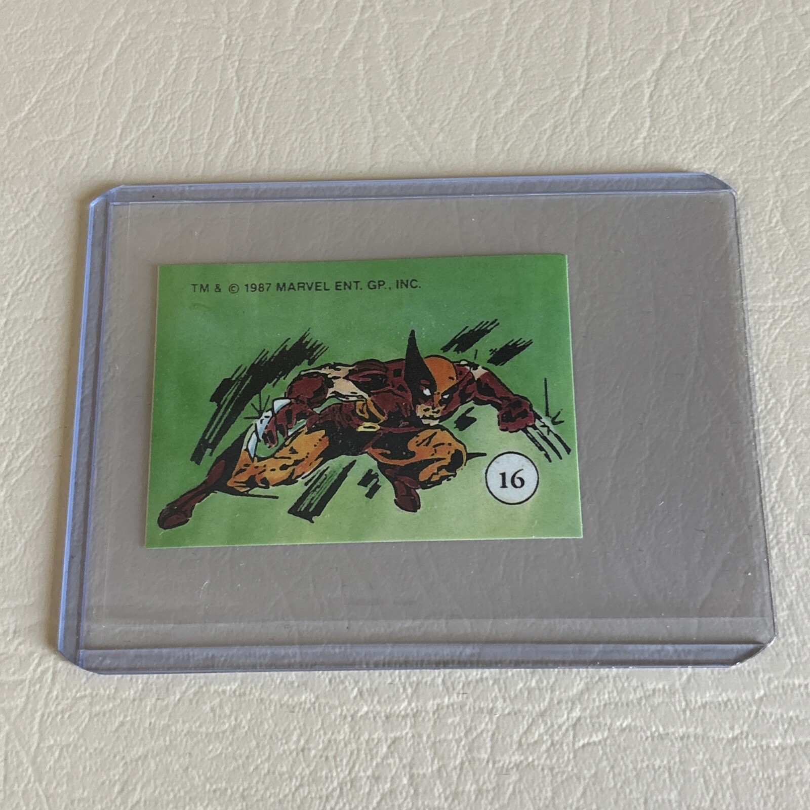 1987 Marvel Universe Stickers II: History of the X-Men #16 Wolverine