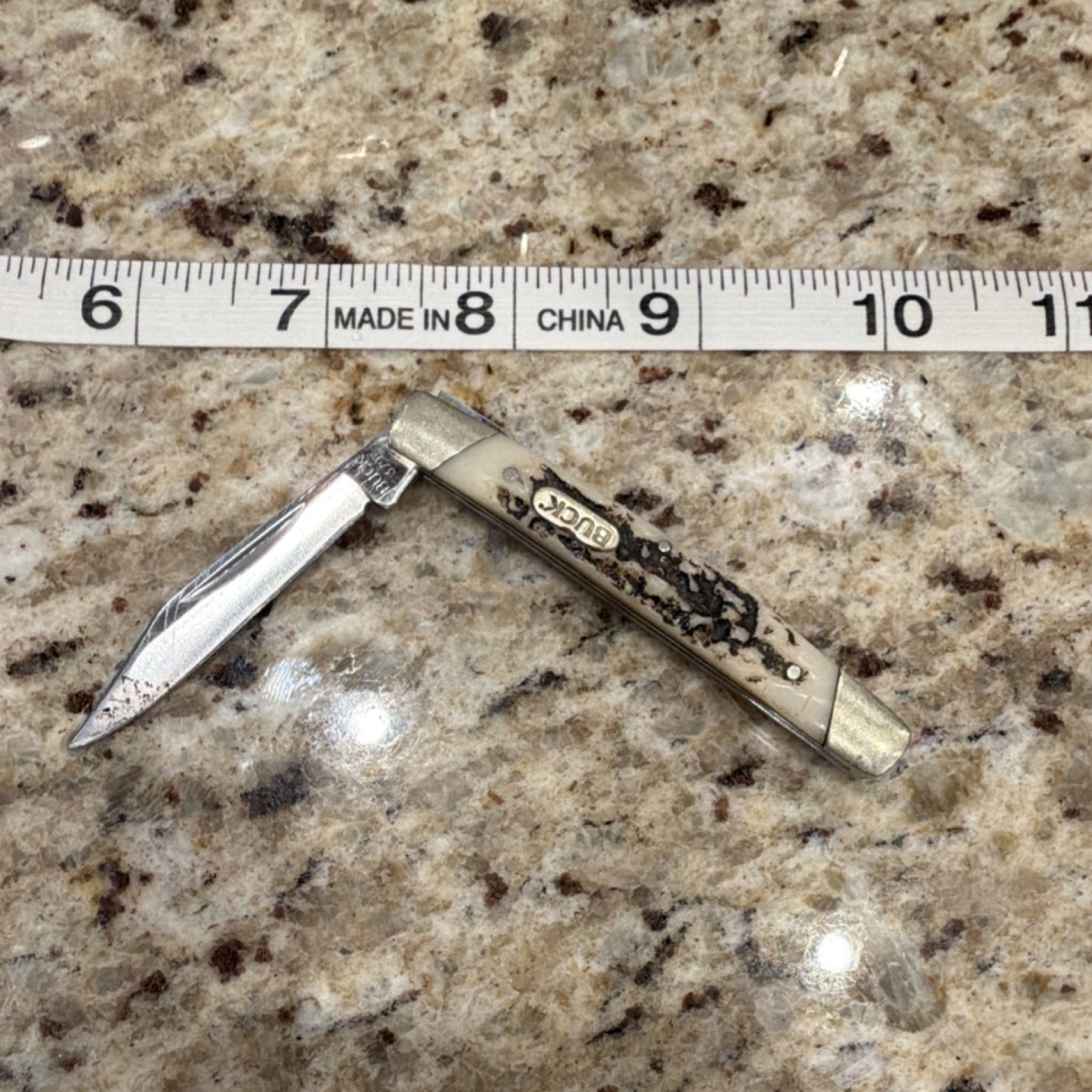 Buck Vintage Pocketknife Bone Handle Clip Point Slipjoint 2.76-4in