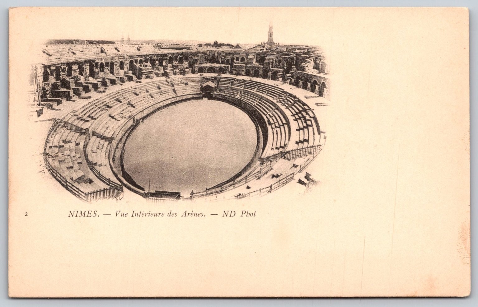 Vintage Nimes Arena Interior French Postcard ND Phot A331