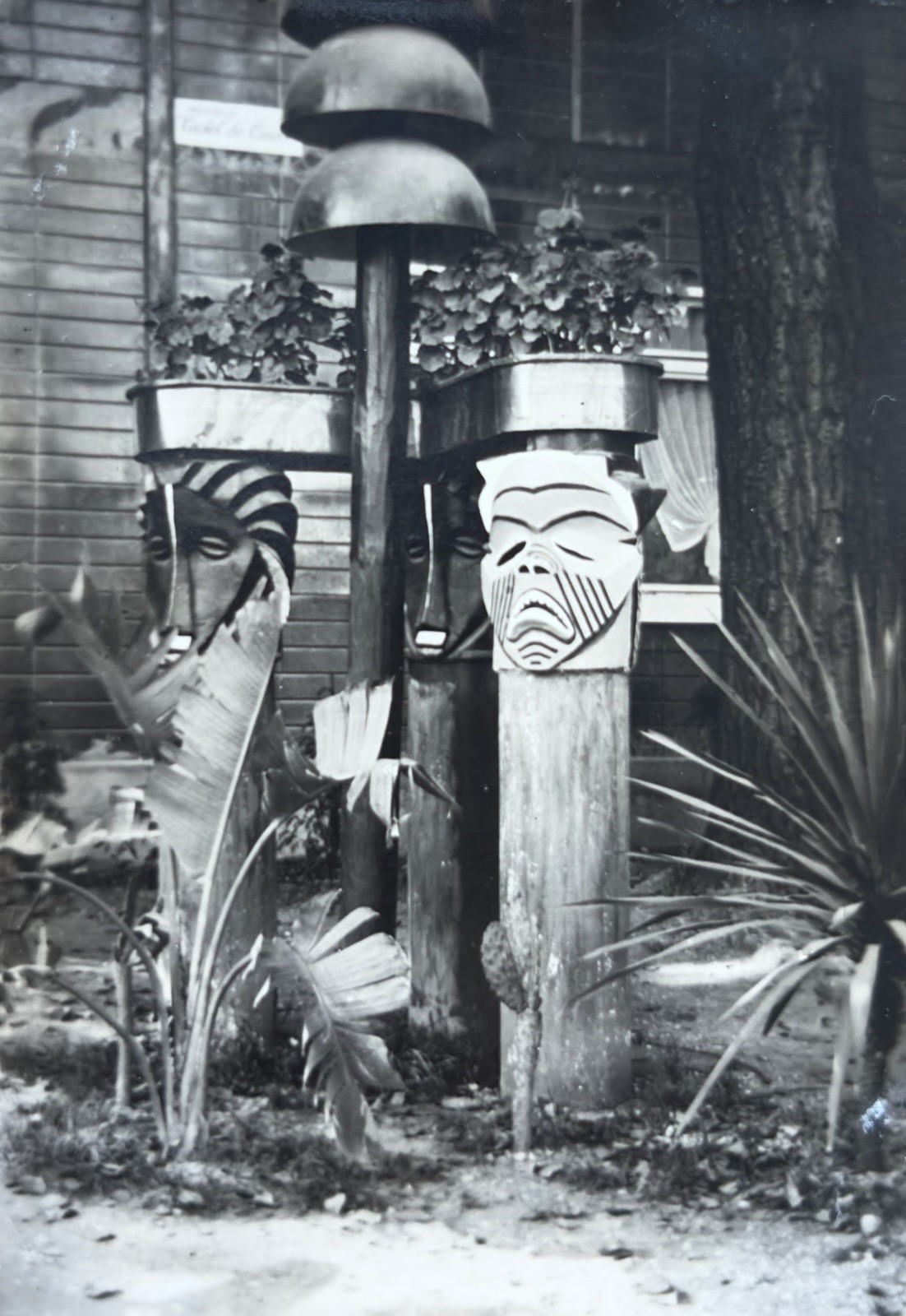 Paris Colonial Exhibition, 1931, Belgian Congo Totems, Original Print