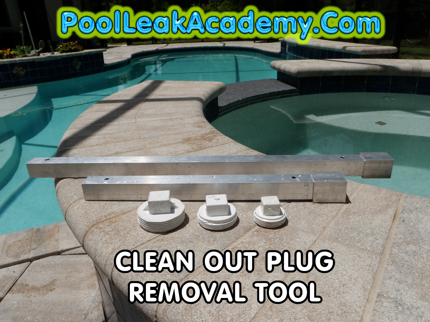 CLEAN OUT PLUG WRENCH 2″ skimmer and bottom drain sewer plug remover 21″