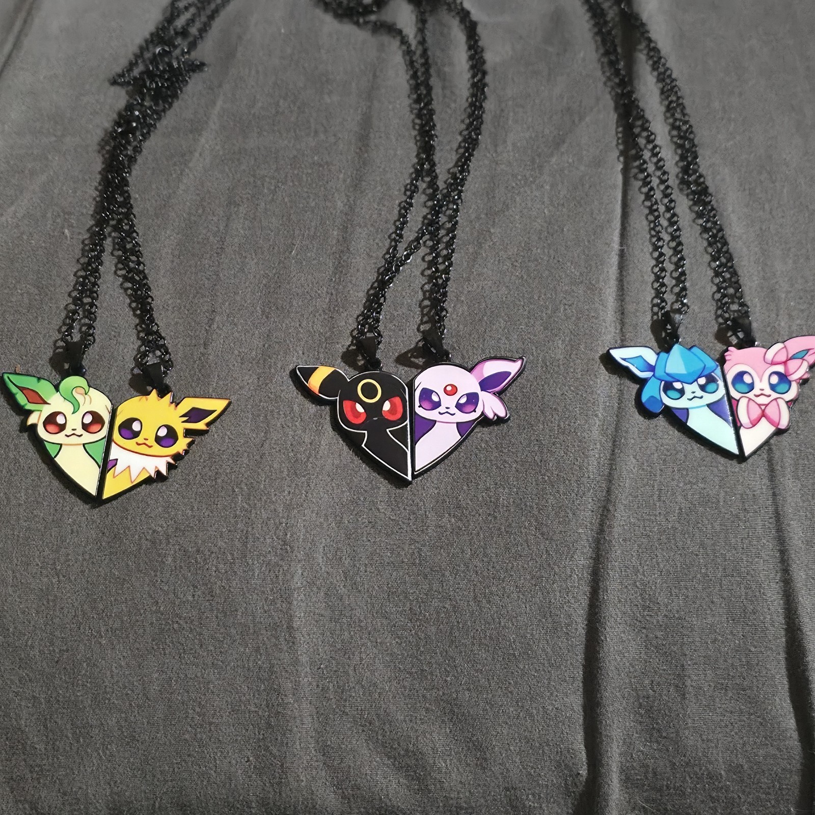 Pokemon Together Friendship Necklace | EEVEE, JOLTEON, LEAFEON, UMBREON, SYLVEON