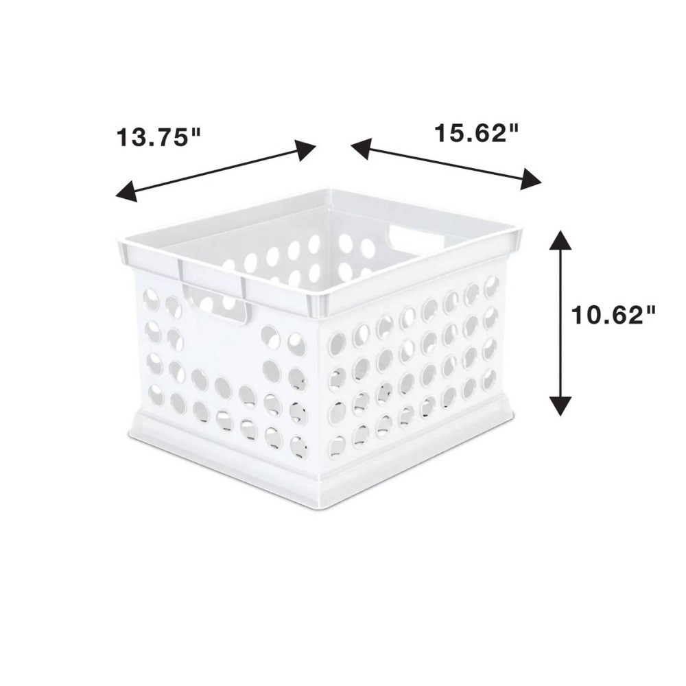 30.6L Storage Crate- Portable Stackable Plastic Milk Crate with Built-In Handles