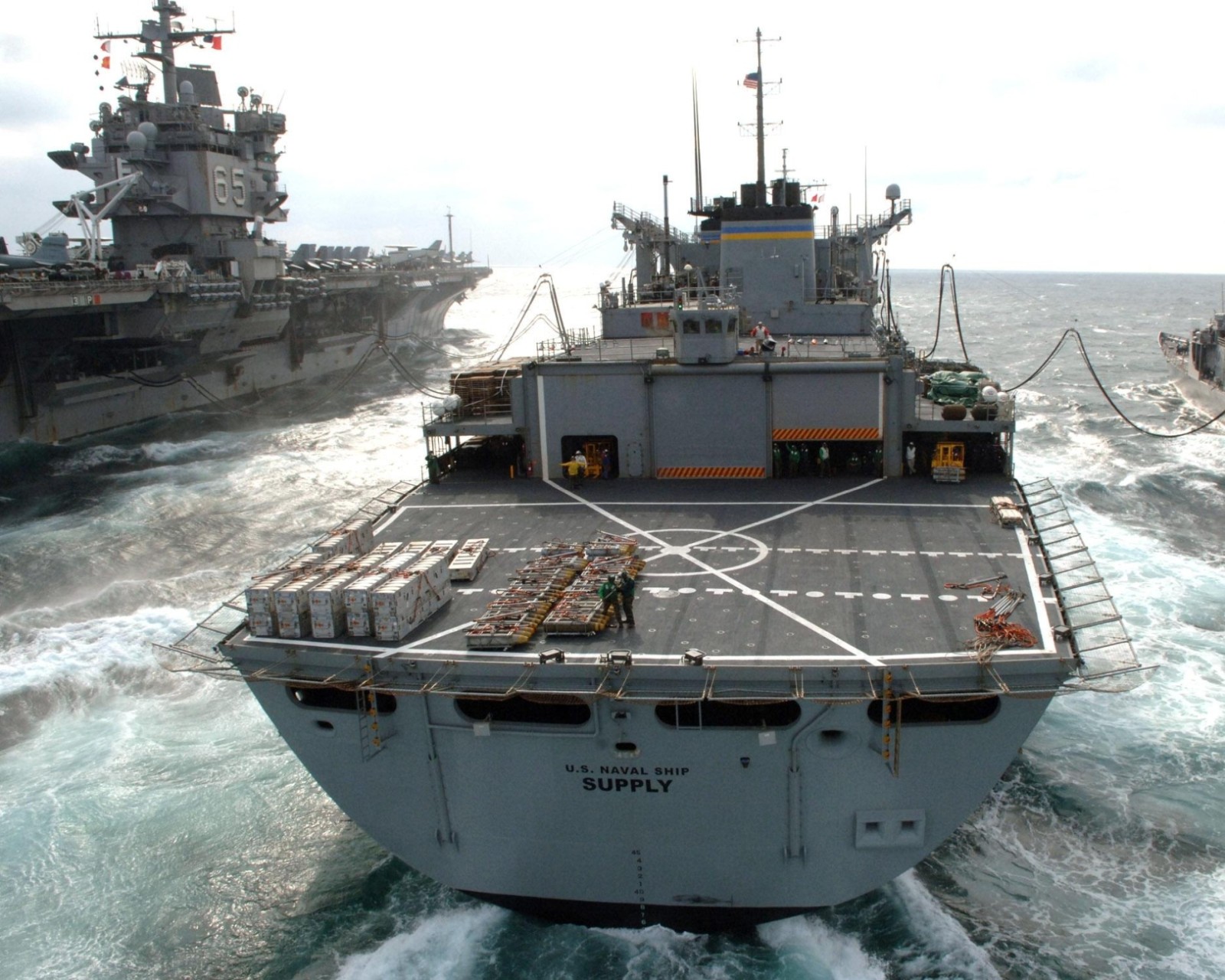 USNS Supply (T-AOE-6) – 8×10 Photo On 8.5×11 #6494