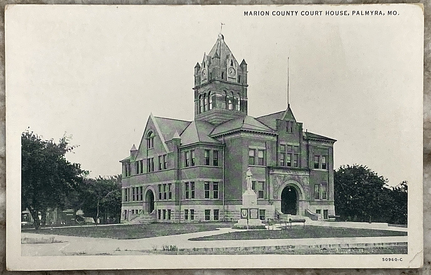 Marion County Court House Palmyra Missouri Divided Back Postcard C078
