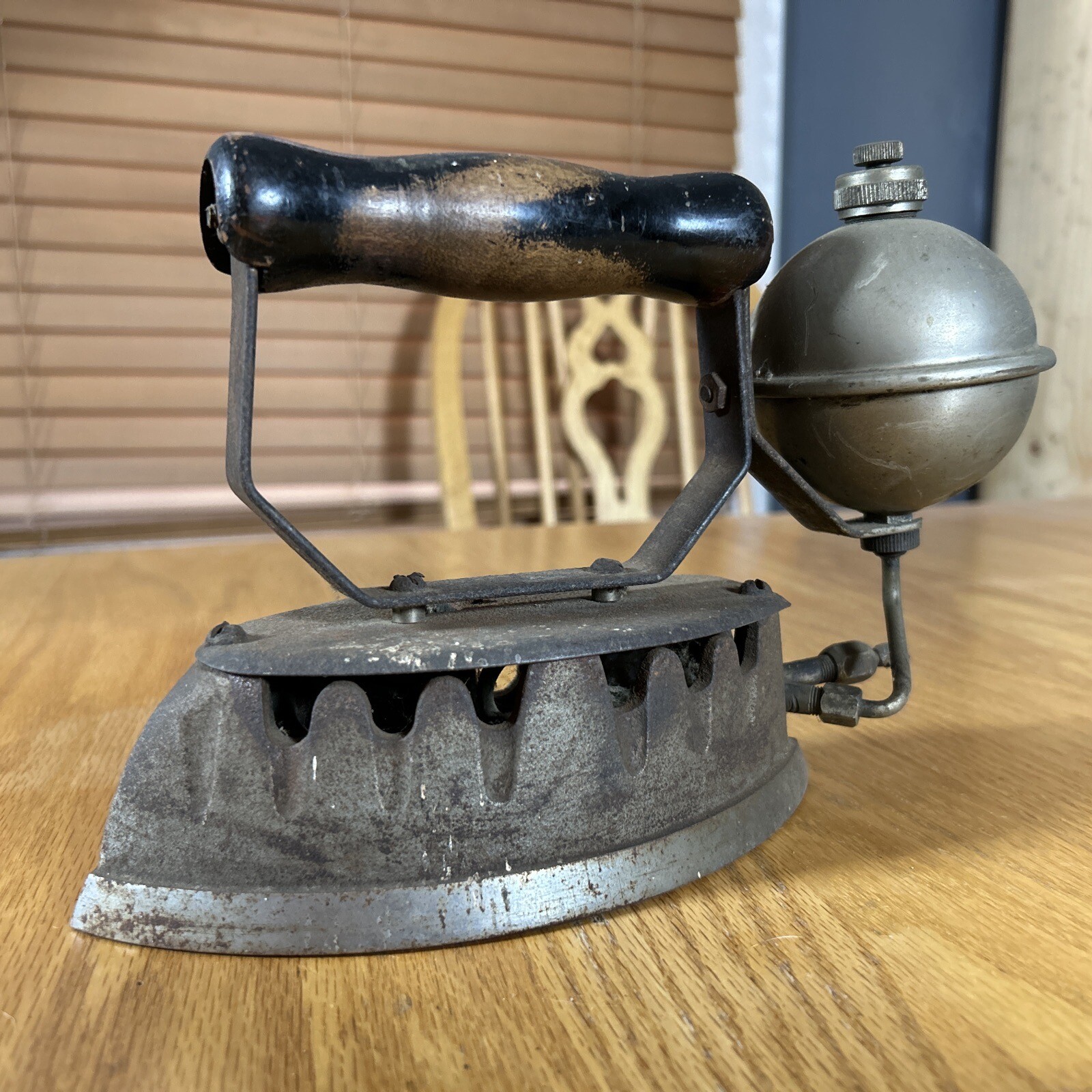 Antique Steam Sad Iron Montgomery Wards Chicago USA Gas Kerosene Powered