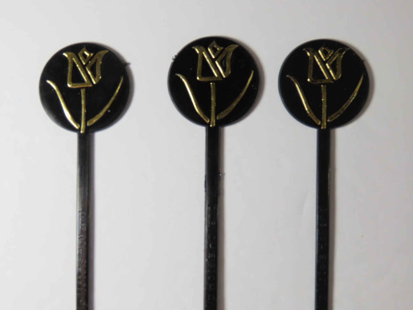 Swizzle Cocktail Drink Stir Sticks Golden Tulip Hotels Holland 3 Vintage C2295